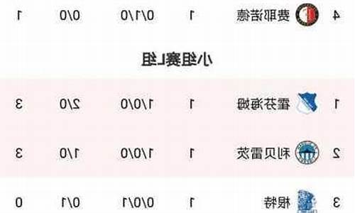 欧冠比赛积分排名_欧冠杯积分排名