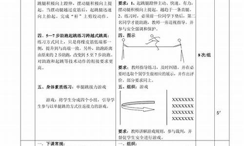 田径运动教案,田径课程教案